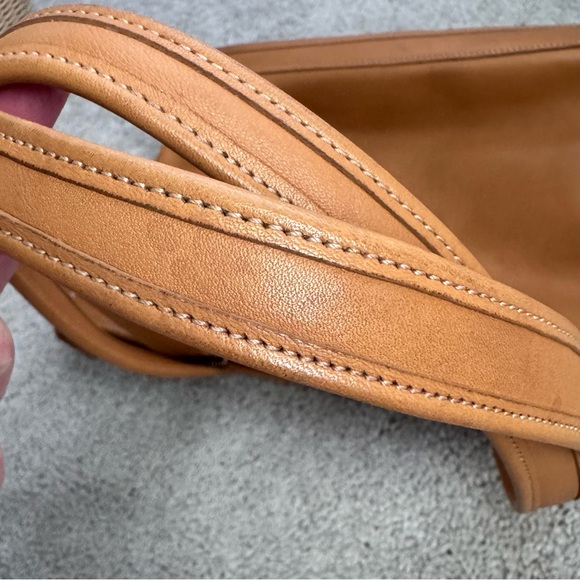 Coach Bleecker Basket Leather Tote Bag Camel - Picture 14 of 15